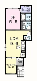 1LDKの間取り画像