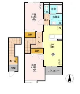 フルール【2階】の間取り