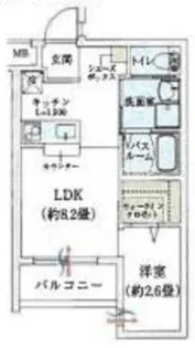 大阪府大阪市東住吉区桑津5【マンション】の間取り