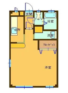 メゾンマジョラムB【1階】の間取り