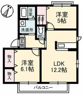 WINDSOR B棟【2階】の間取り