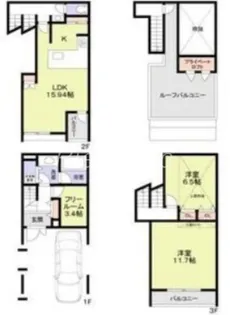 大阪府大阪市西淀川区花川2【一戸建】の間取り