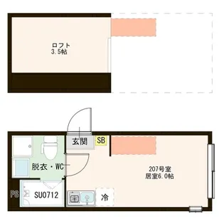 西新井テラス【2階】の間取り
