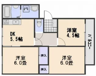ファミーユ三宅【1階】の間取り