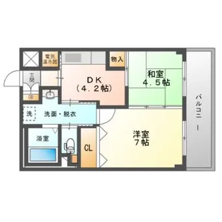 サンリスタ守口【3階】の間取り
