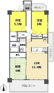 サーパス高木【7階】の間取り