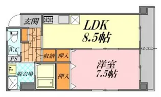 広島県広島市中区東千田町2【マンション】の間取り