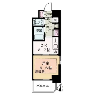 レジュールアッシュ梅田レジデンス【10階】の間取り