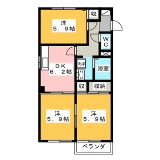 サンハイム A【2階】の間取り