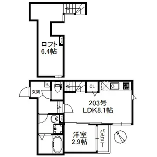 福岡県福岡市東区唐原1【アパート】の間取り