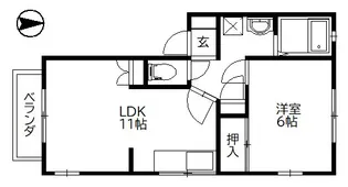 アンソレアードB棟【1階】の間取り