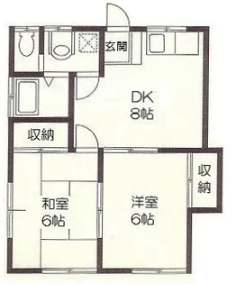 メゾンアサヒ【2階】の間取り