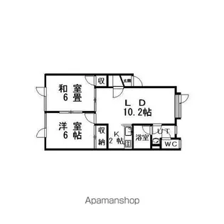 ウェストヒル愛国【2階】の間取り
