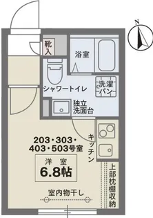 COCOCUBE大森(ココキューブ大森)【2階】の間取り