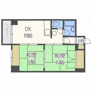 南郷丘ハイツ【5階】の間取り