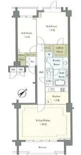 パークハウス六本木麻布三河台【3階】の間取り