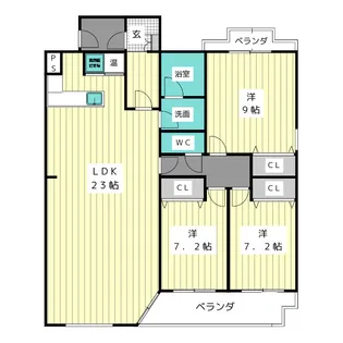 ヒルズ春山【2階】の間取り