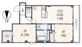 ダイワフラットIII【1階】の間取り