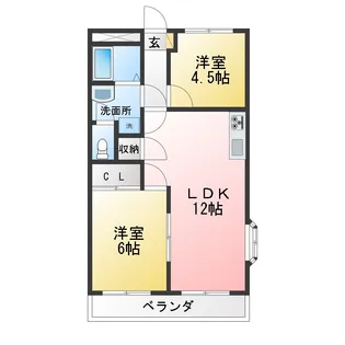 ルミナスピア【2階】の間取り