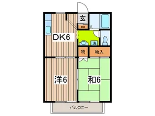 ウィンディア B【2階】の間取り