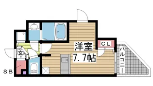 プレサンス神戸駅前グランツ【4階】の間取り
