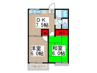 グランデュール北原台A棟【1階】の間取り