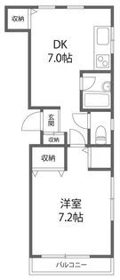 バリーハイツ【2階】の間取り