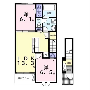 ベイサイドアクアC【2階】の間取り