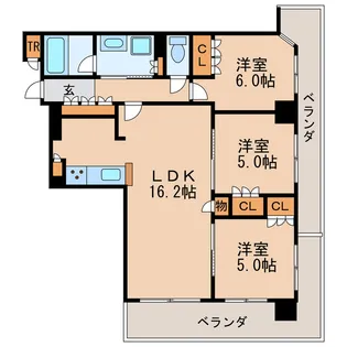 プレミスト泉レジデンス【17階】の間取り