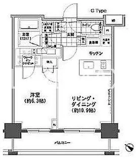 パークハビオ人形町【9階】の間取り