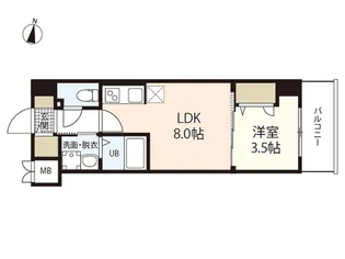 S-RESIDENCE広島駅diletto【9階】の間取り