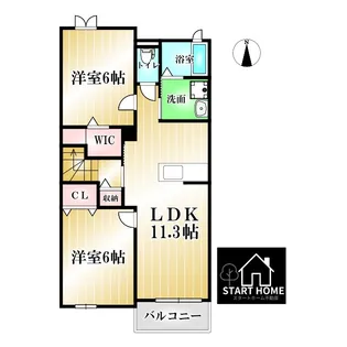 フィオーレNSIV D【2階】の間取り