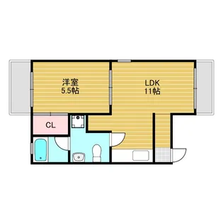 カテナ豊里【2階】の間取り