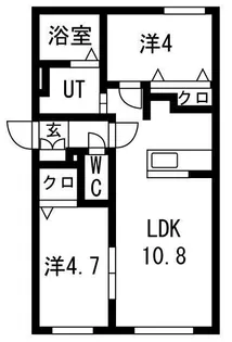 センチュリー日の出【2階】の間取り