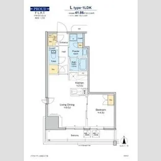 プラウドフラット四谷三丁目【8階】の間取り