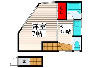 コーポアサカ鹿浜第2【2階】の間取り