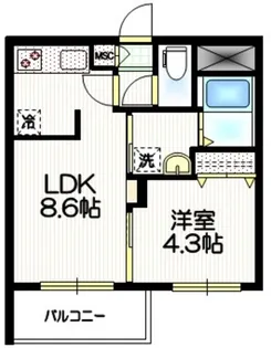 Elmina【3階】の間取り