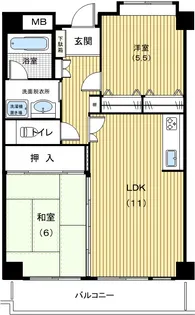 ルファールきたまち【2階】の間取り