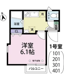 オータムバレー田端【3階】の間取り