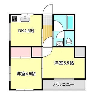 松原マンション【2階】の間取り