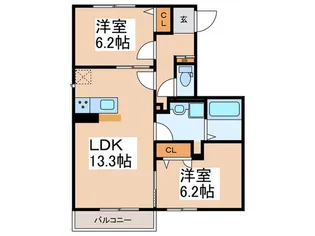 Demeure CreciaI【2階】の間取り