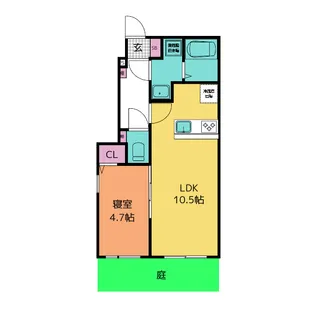 グランドゥール有松【1階】の間取り