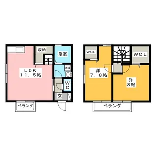 ファミール森西 B棟【1階】の間取り