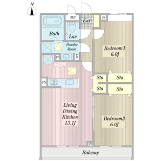グロワール・I【2階】の間取り