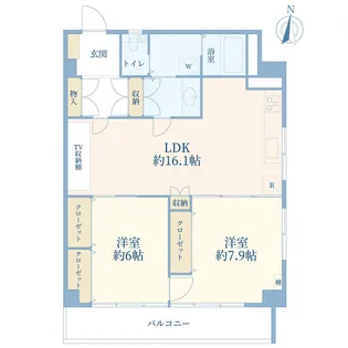 マンション駒場【4階】の間取り