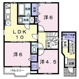 アンソレイエI【2階】の間取り