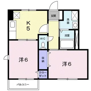 ラフィネ藤 B【1階】の間取り