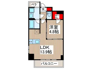 TORIKOE TURRIS【6階】の間取り