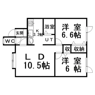 コンフォート入江【1階】の間取り