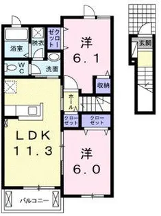 スペチアーレB【2階】の間取り